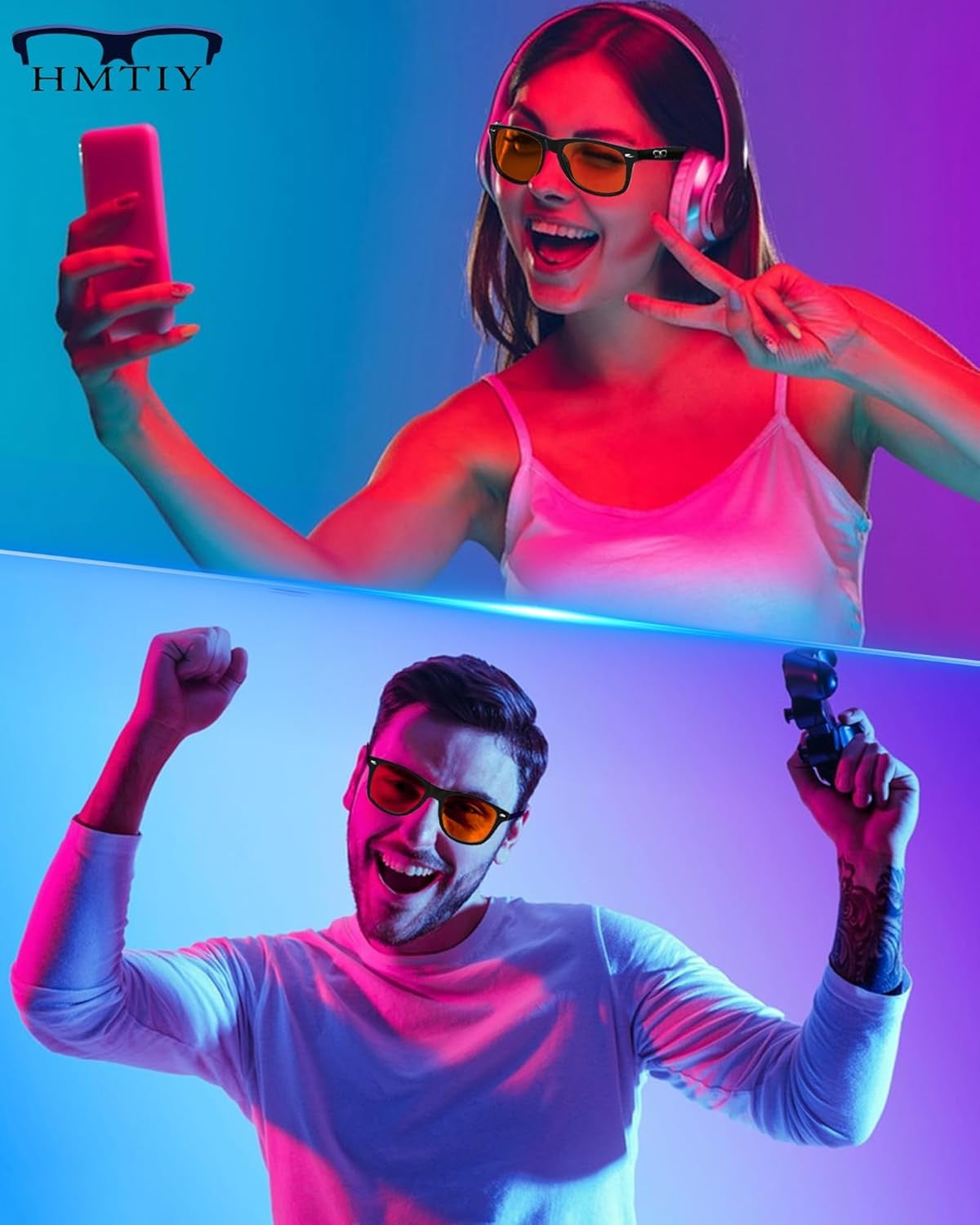 Blue Light Blocking Glasses Gaming- Filtering Computer Gaming Screen/Tv/Phon