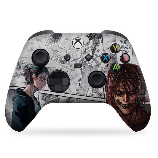 Attackk on Titan Custom X-Box Controller Wireless Compatible with X-Box One/X-Box Series X/S Proudly Customized in USA with Permanent HYDRO-DIP Printing (NOT JUST a SKIN)