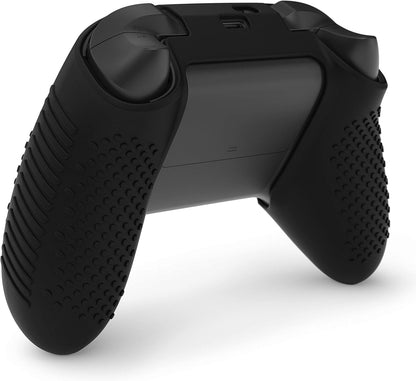 Seriespro Controller Skin for Xbox Series X & S Protector Ergonomic Soft Studded Anti-Slip Silicone Rubber Gel Grip Case, 1 Cover + 8 Raised Thumb Grip Caps (NOT for Elite 1/2) (Black)