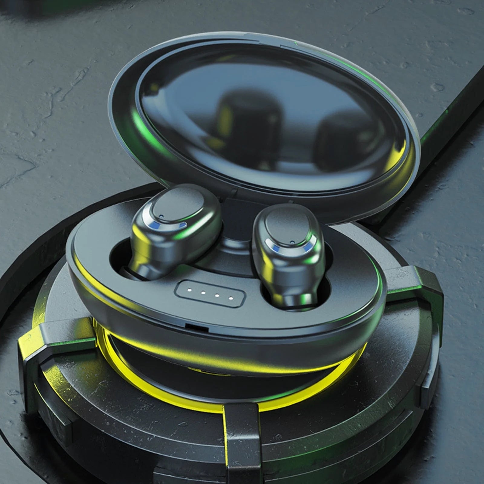 Bluetooth Earbuds Wireless Earbuds,Bluetooth 5.2 Headphones with Charging Case, Bluetooth Headphones with Mics, Fingerprint Control, Power Display, for Sports/Working