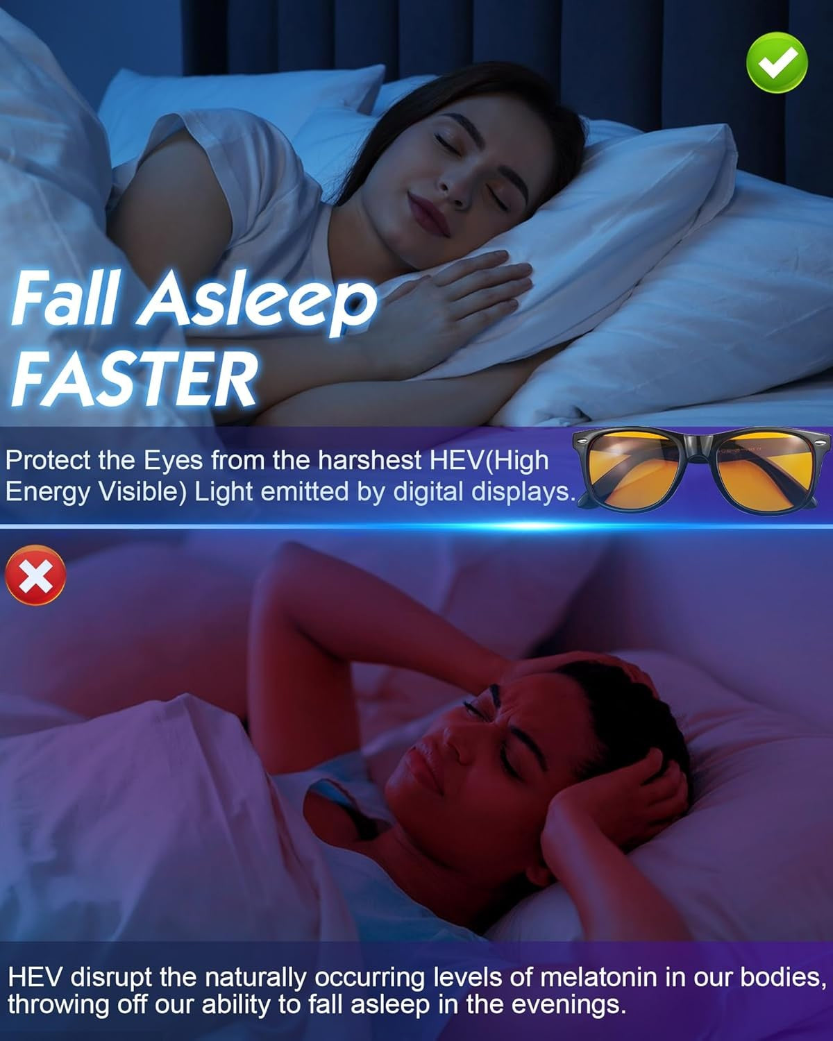 Blue Light Blocking Glasses Gaming- Filtering Computer Gaming Screen/Tv/Phon