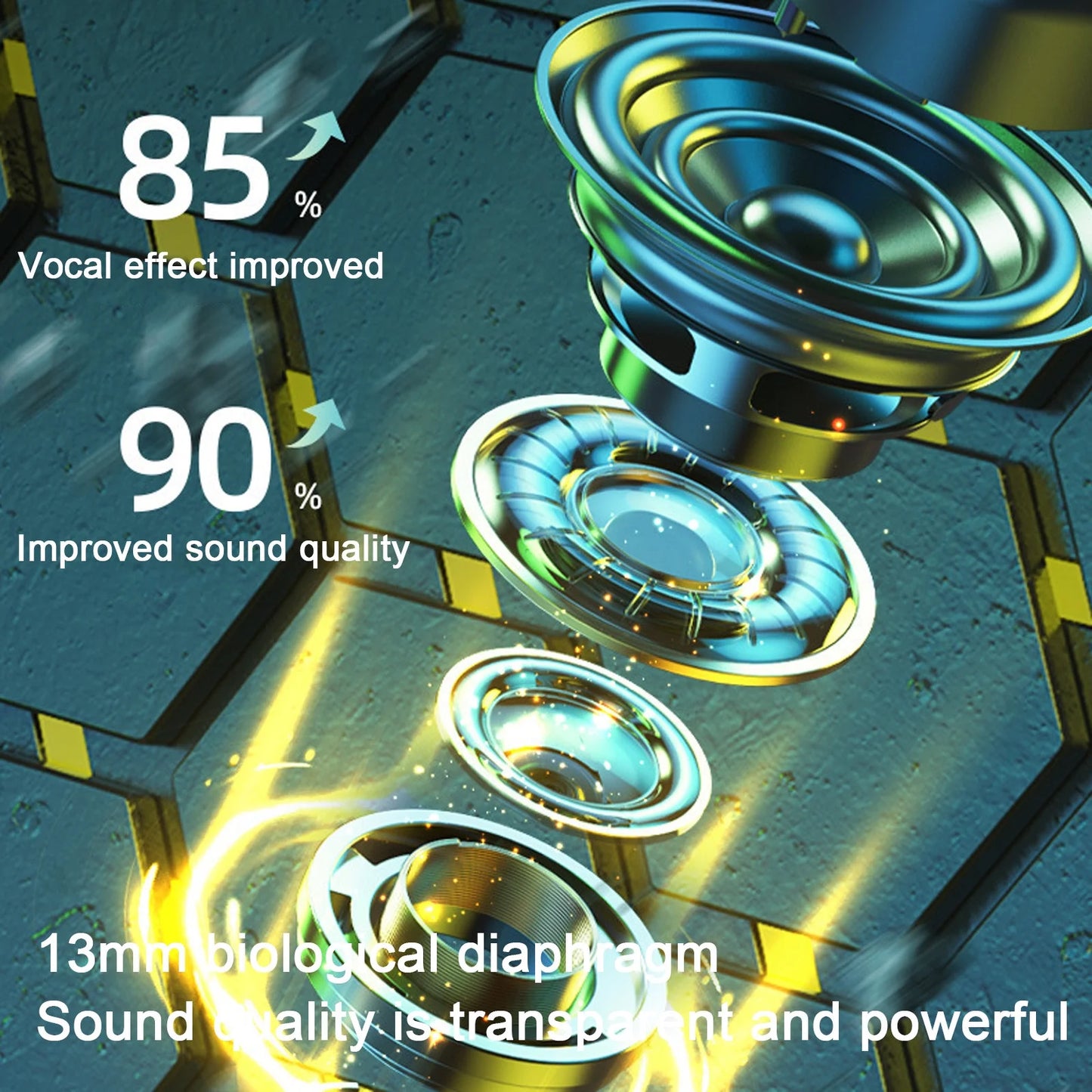 Bluetooth Earbuds Wireless Earbuds,Bluetooth 5.2 Headphones with Charging Case, Bluetooth Headphones with Mics, Fingerprint Control, Power Display, for Sports/Working