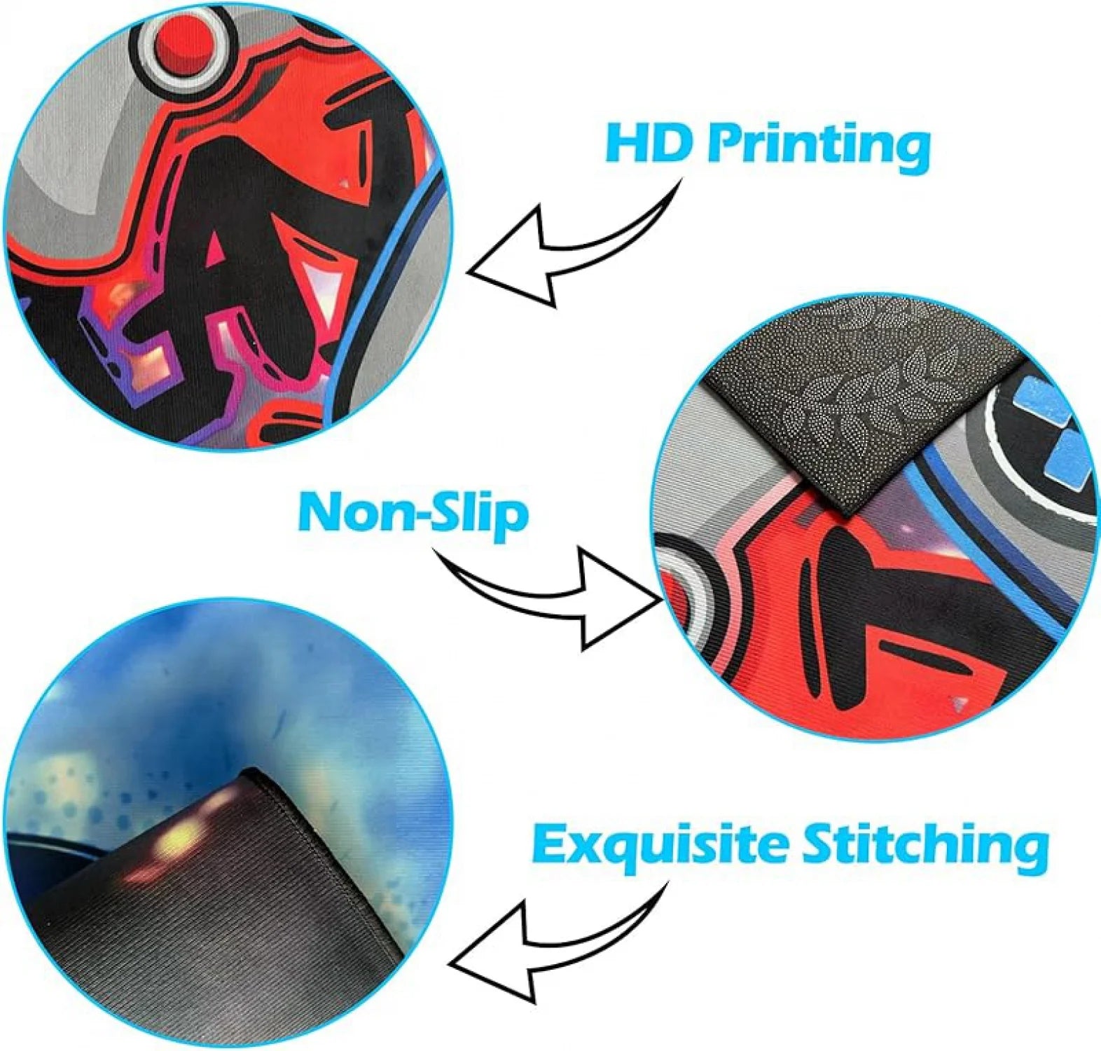 Gaming Rug for Boys Room Non-Slip Gamer Rug for Boys Room Bedroom Living Room Game Room Decor