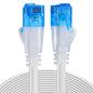 Ethernet Cable 75Ft High Speed Cat 6 Flat Network Cable with Rj45 Connectors, Long LAN Cable with Clips - White 22.8 M