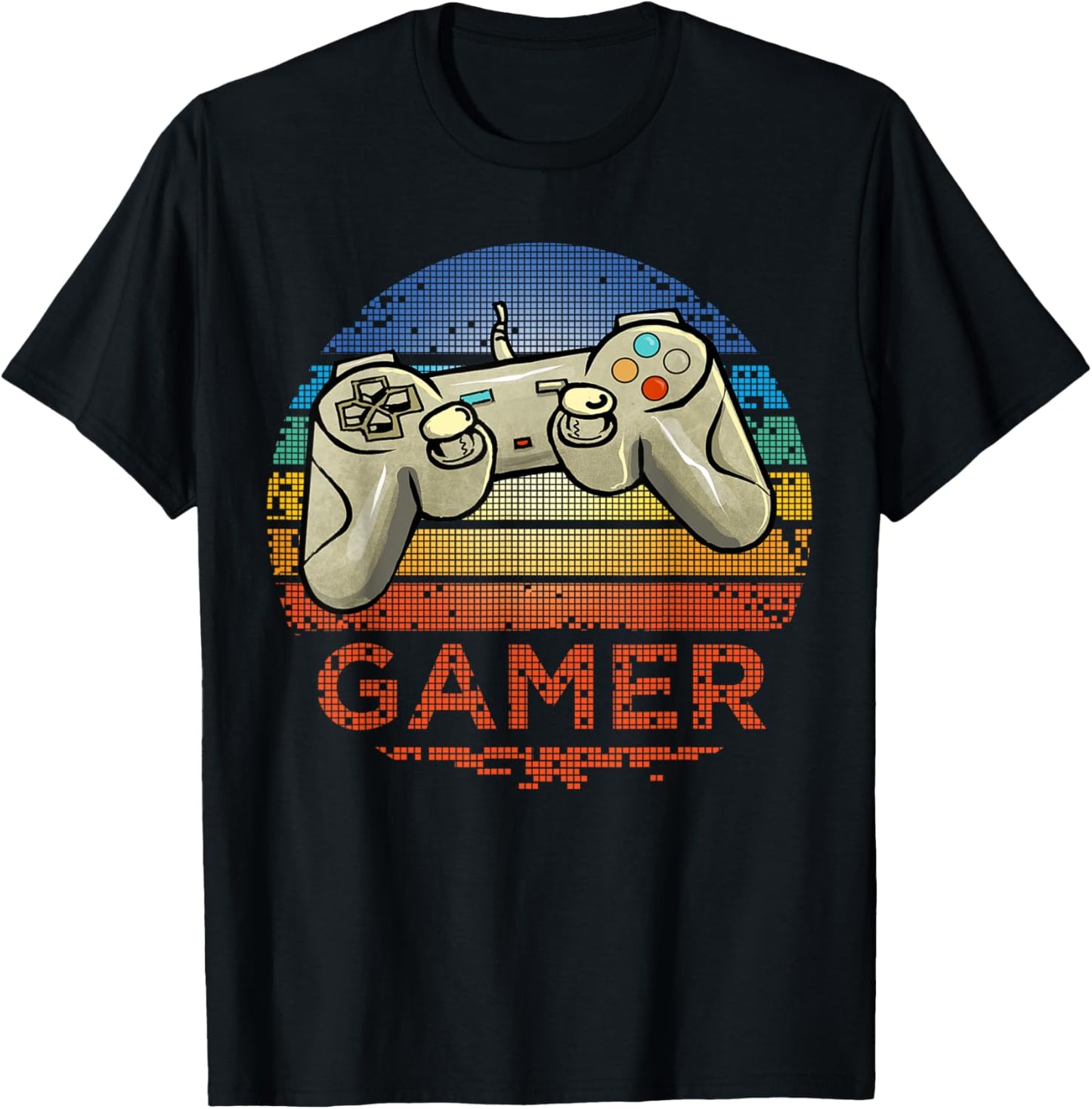Retro Gamer Video Game Player Boys Girls Teen Kids Men Gift T-Shirt