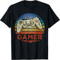 Retro Gamer Video Game Player Boys Girls Teen Kids Men Gift T-Shirt