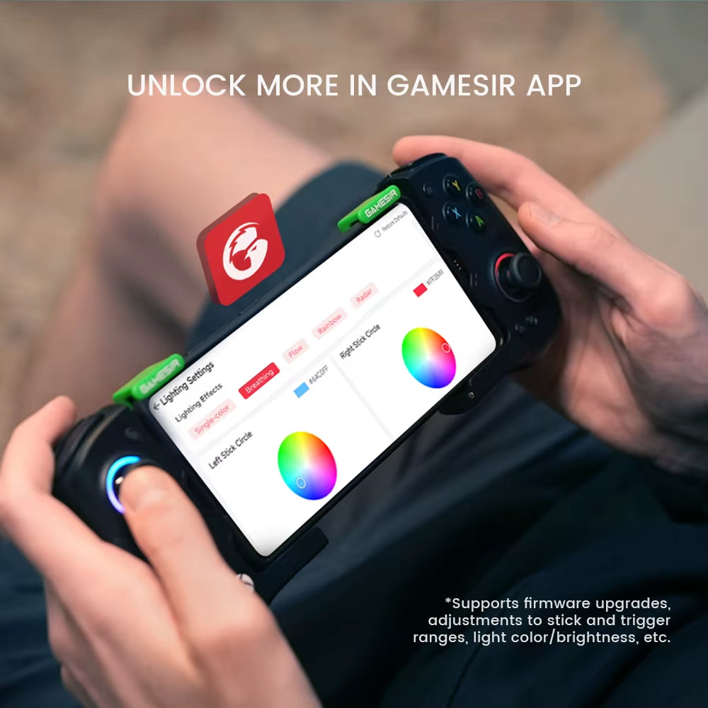 Gamesir X4 Aileron Bluetooth Mobile Phone Gamepad Xbox Authorization Gaming Controller with  Effect, Portable Joycon