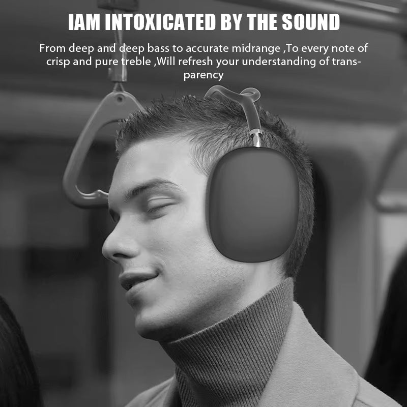 New P9 Wireless Bluetooth Headphones Noise Cancelling with Microphone Pods over Ear Sports Gaming Headset for Apple Iphone