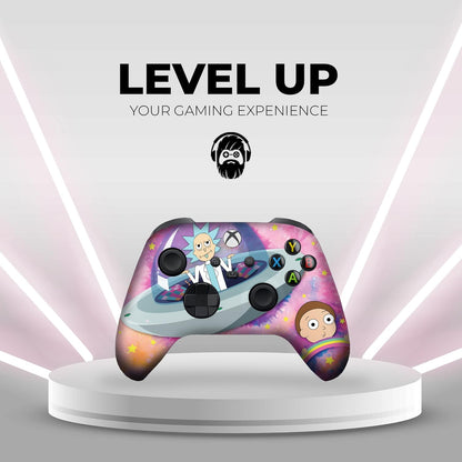 Schwifty Rickky & Mortty Custom X-Box Controller Wireless Compatible with X-Box One/Series X/S Proudly Customized in USA with Permanent HYDRO-DIP Printing (NOT JUST a SKIN)